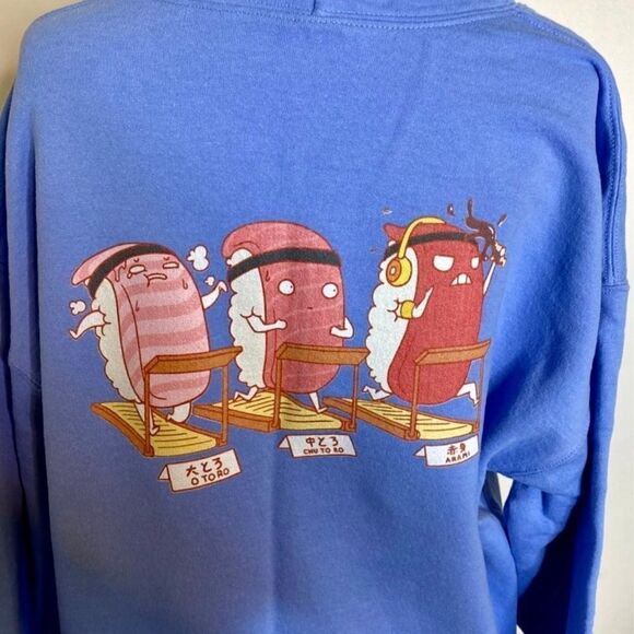 Sushi Workout Hoodie‎ Hooded Sweatshirt - Picture 6 of 8